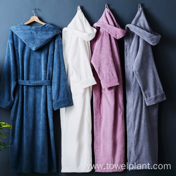 100% cotton terry hotel bathrobe for adults